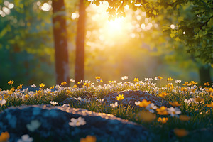 Green tree leaves with sunlights in summer park, a Photo by AlyaAnd