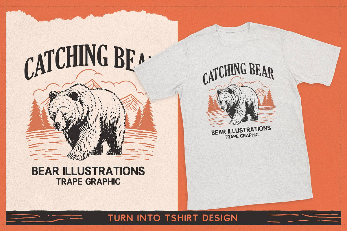 Bear Illustrations Hand-Drawn Vector, an Animal Illustration by Trape Graphic Studio (Photo 8 of 10)