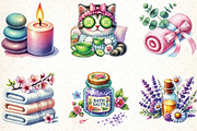 Spring Spa Day Clipart, an Illustration by DreamCafeArt (Thumbnail 2 of 6)
