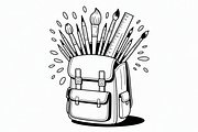 Child school bag line art symbol, an Illustration by Amazin_art (Thumbnail 11 of 11)