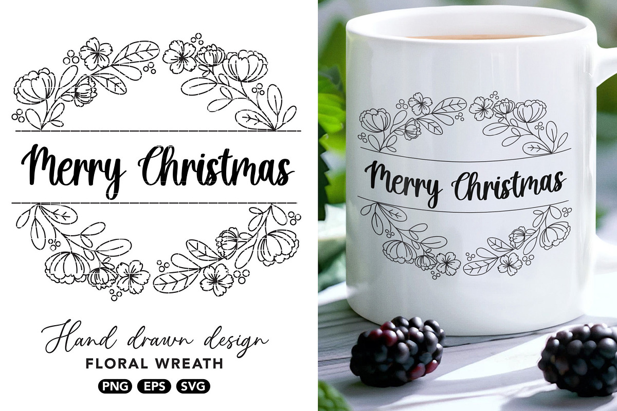 laurel wreath SVG, flower border, a Graphic by hanacrochetdesign (Photo 8 of 11)