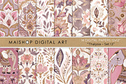 Boho Mystic Indian Elephant Patterns, a Pattern Graphic by Maishop (Thumbnail 1 of 3)