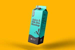 Juice & Milk Box Mockup