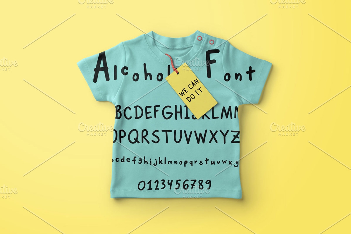 Alcoholic font handwritten alphabet preview 6