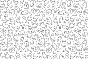 Meowers Icons and Seamless Pattern, a Pattern Graphic by Iconka (Thumbnail 2 of 9)