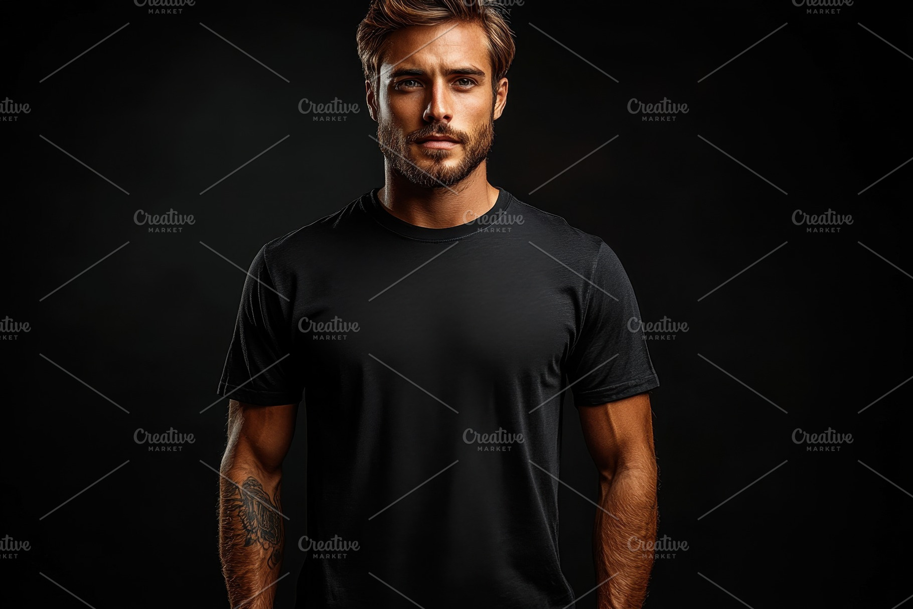 Confident young man poses against a, a Photo by Tanuart