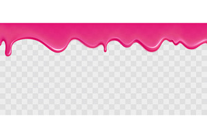 Dripping Glossy Pink Slime Border