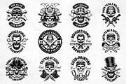 Vintage Skulls Graphic Kit, an Illustration by Harry Kasyanov (Thumbnail 3 of 10)