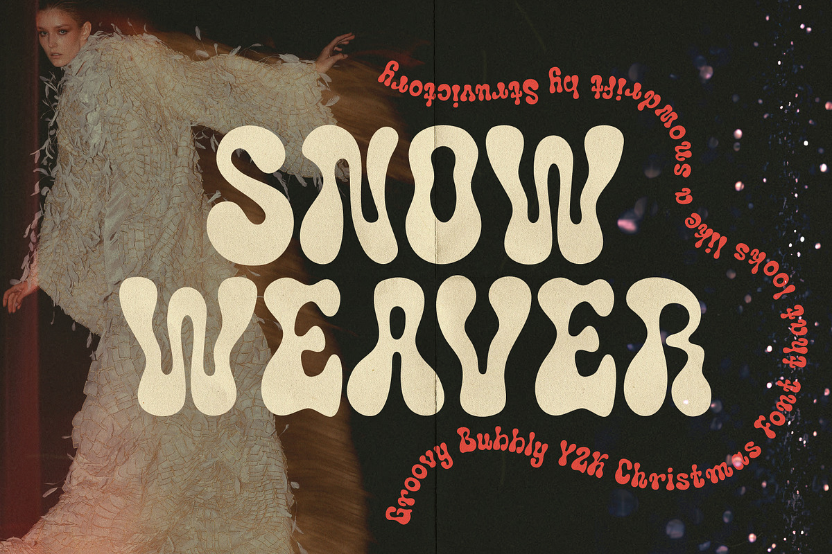 SnowWeaver Bubbly Christmas Font Y2K, a Sans Serif Font by Struvictory.art (Photo 1 of 8)