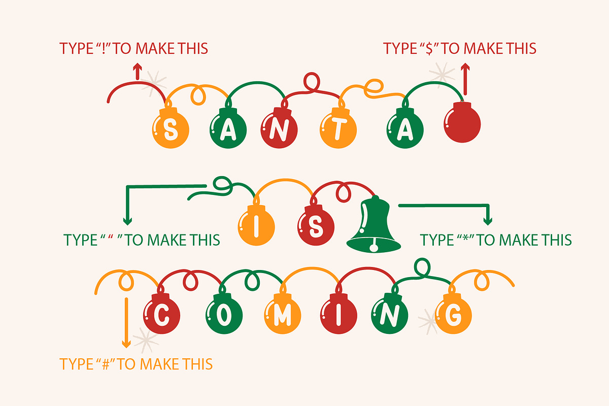 Balls Christmas - Decorative Font, a Handwritten Font by Densu Creative (Photo 4 of 6)