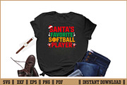 Santa's Favorite Softball Player SVG, a Seasonal Illustration by Handy Arts Studio (Thumbnail 2 of 3)