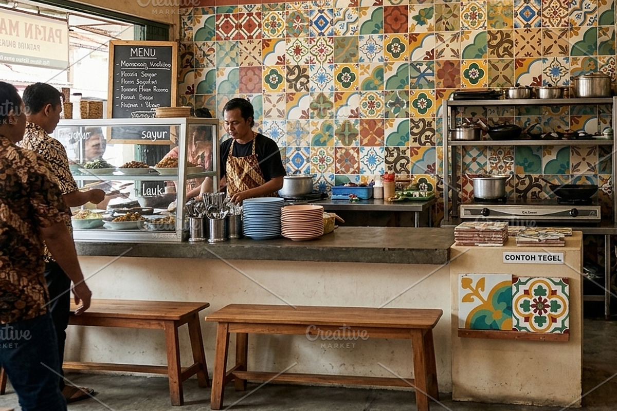 Vintage Ceramic Tile Pattern Set, a Pattern Graphic by Atlantis X Nurman Arbai (Photo 2 of 3)