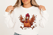 Funny Chicken Clipart, an Illustration by designcity5 (Thumbnail 4 of 4)