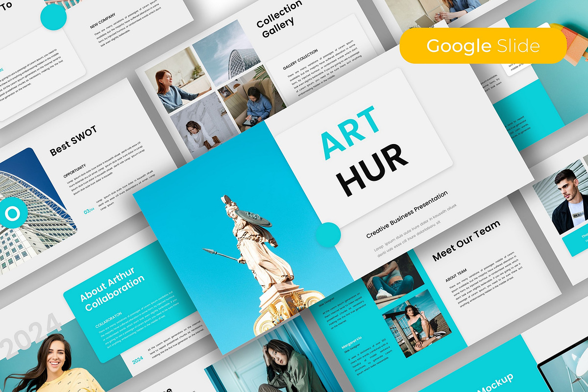 Arthur – Creative Google Slide, a Presentation Template by kreatifreya (Photo 1 of 5)
