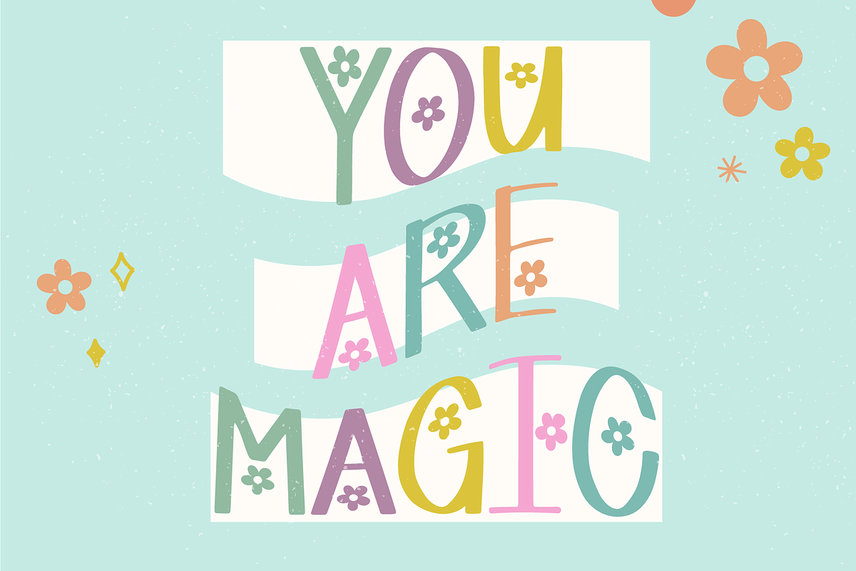 June Bloom | a cute all caps font, a Sans Serif Font by TateMadeModern (Photo 5 of 11)
