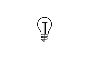 Minimalist Modern Light Bulb Logo