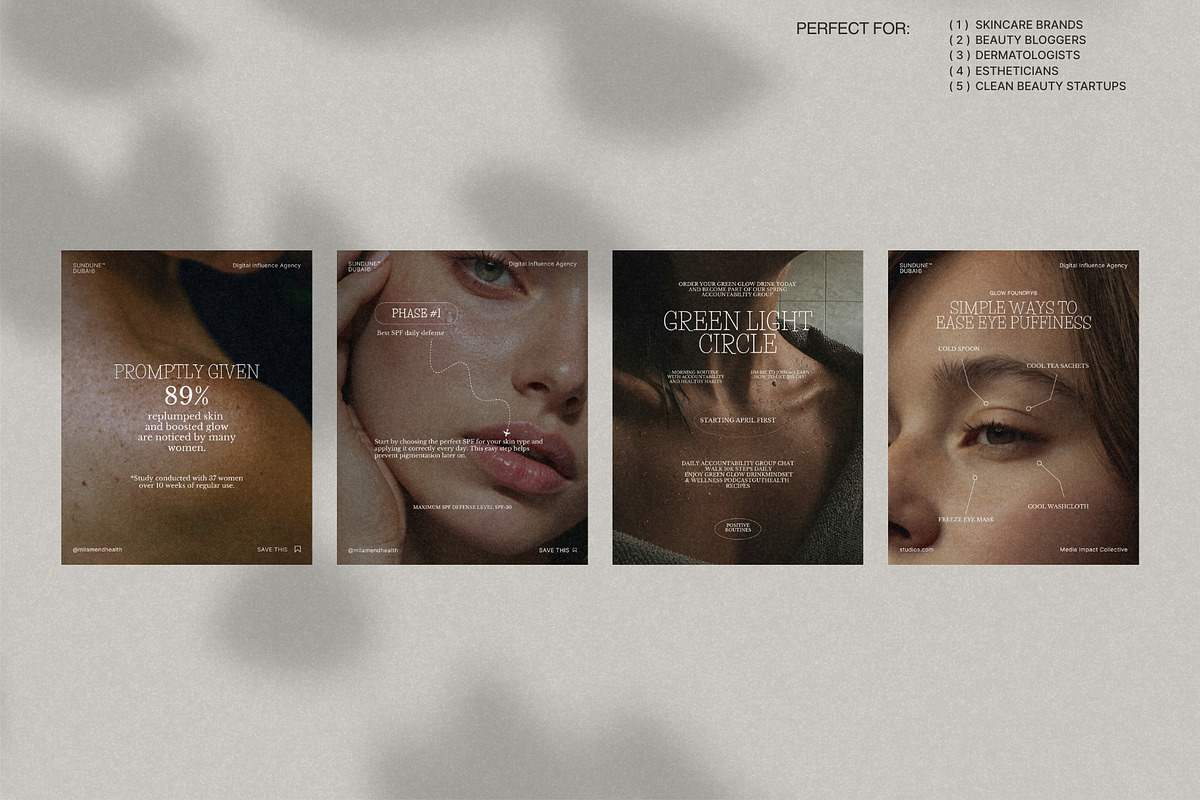 Elegant Skincare Canva Post Kit preview 3