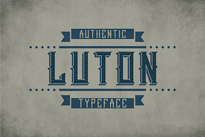 Luton Vintage Label Typeface