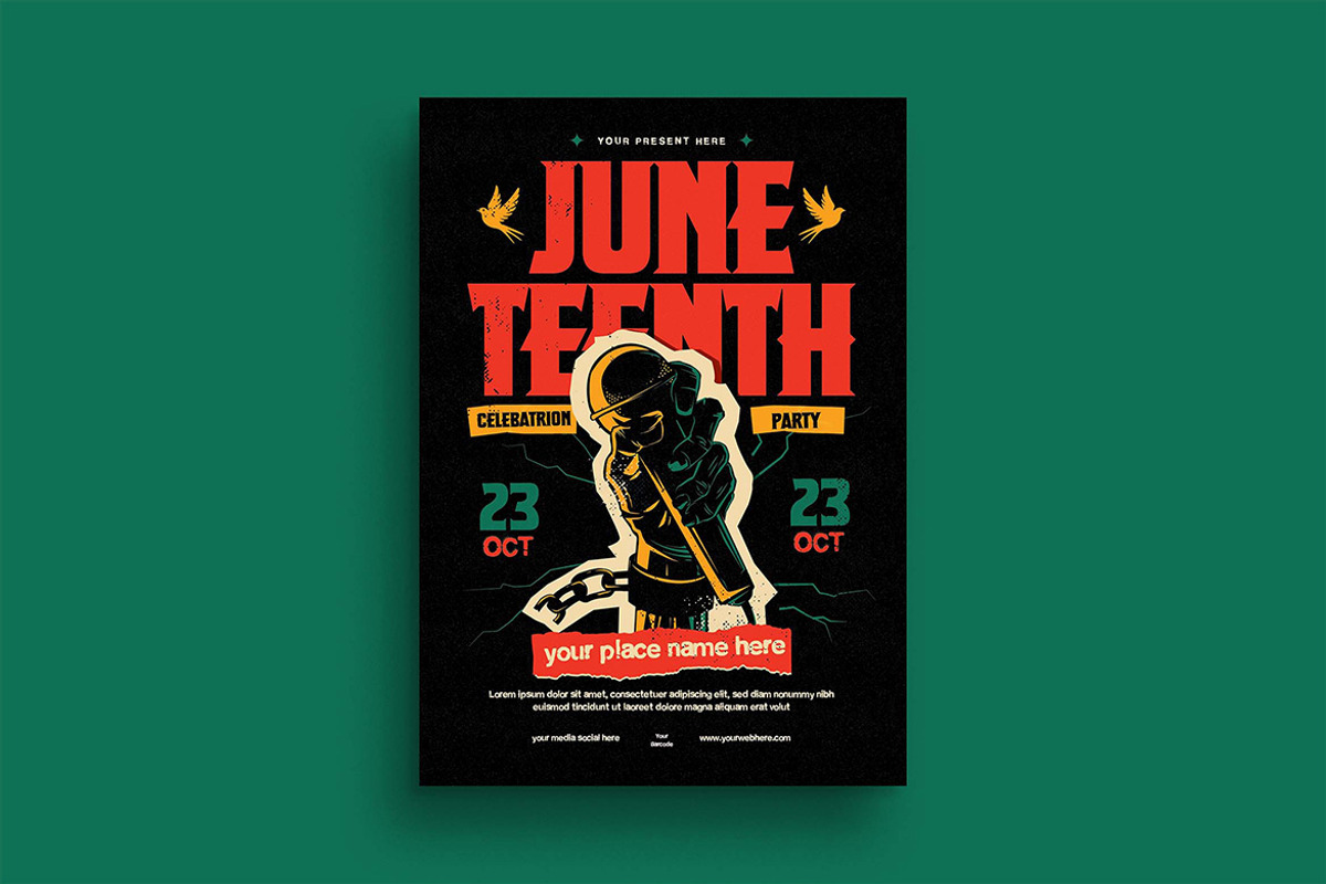 Juneteenth National Independence Day, a Flyer Template by megarez (Photo 1 of 3)