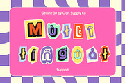 Gerline 3D, a Sans Serif Font by Craft Supply Co. (Thumbnail 5 of 8)