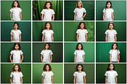 Kid Girl T-Shirt Mockup Picture Bund, a Shirt Mockup by Forhadx5 (Thumbnail 3 of 8)
