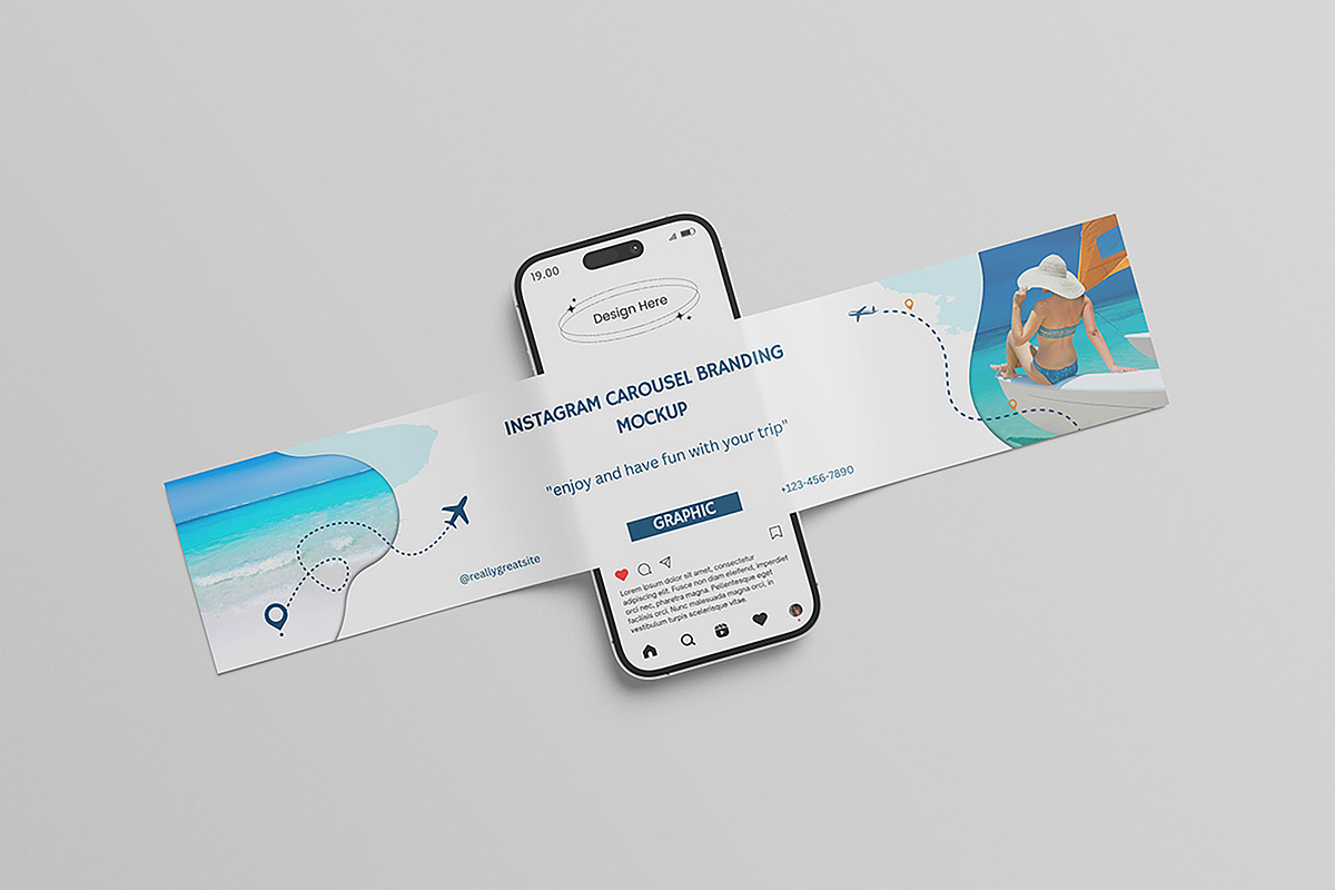 Carousel Branding Mockup, an iPhone Mockup by Difa Design (Photo 4 of 5)