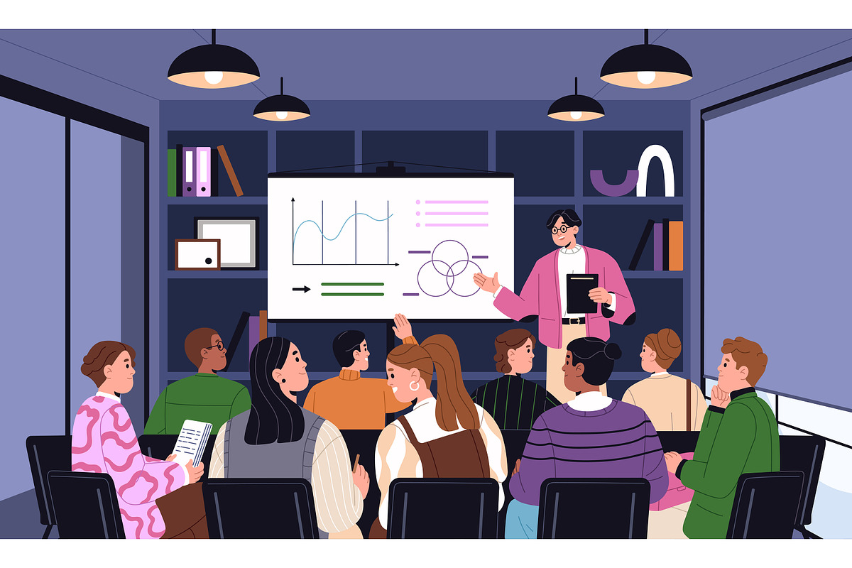 Business training scene + banner, a Person Illustration by PaperTrident (Photo 2 of 3)