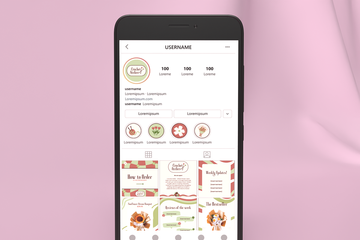 Retro Social Media Branding Kit, a Templates & Theme by ncanvas (Photo 3 of 3)