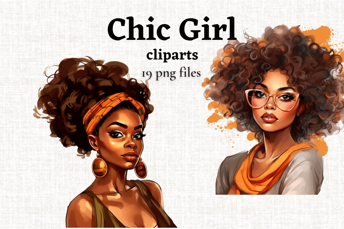 African American Chic Girl, a Person Illustration by Mash Mash Stickers (Photo 1 of 9)