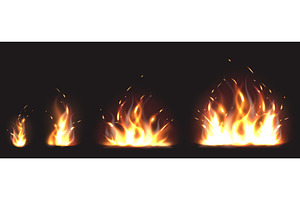 Stages animating realistic flame, an Object Illustration by Vectorbuum