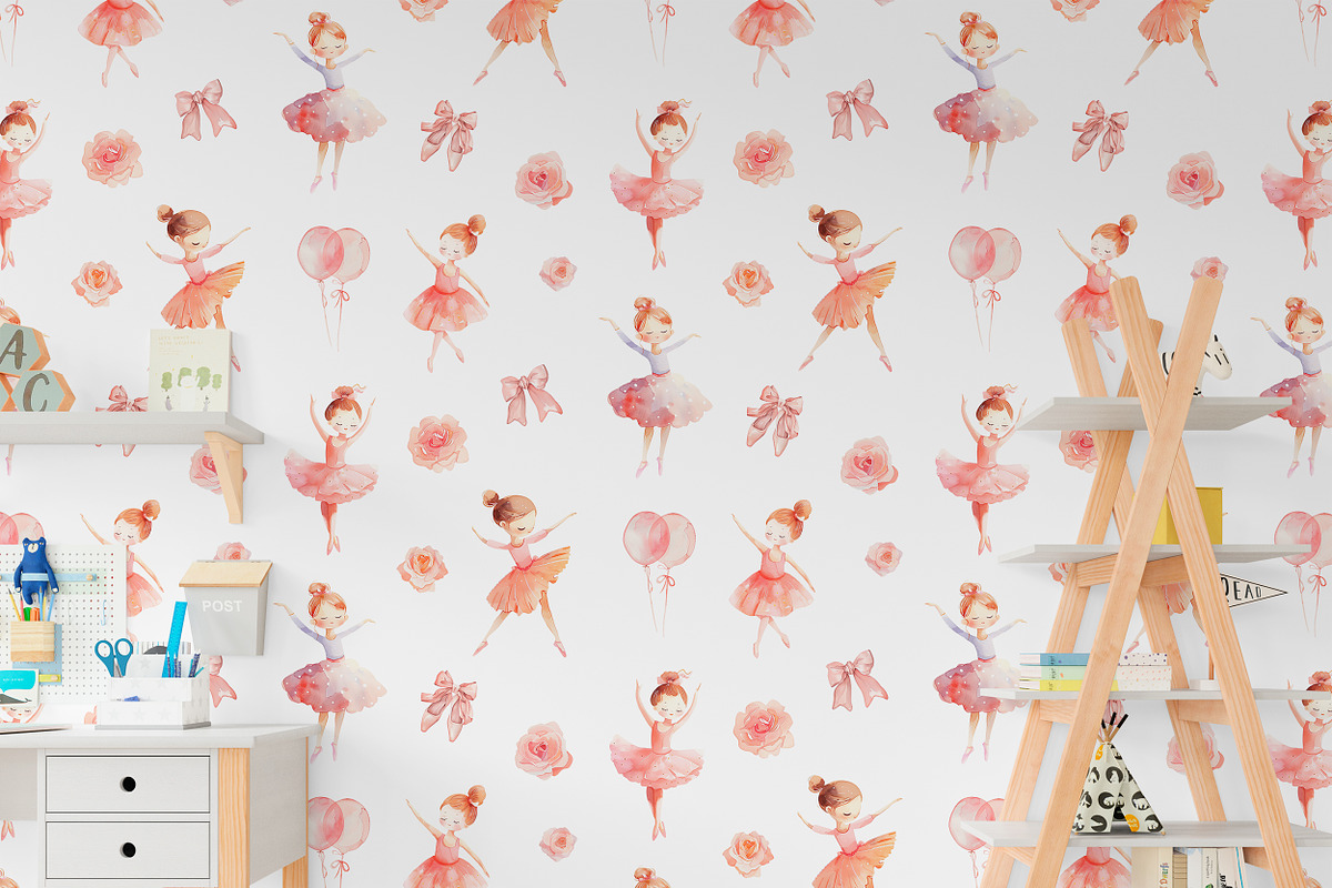 Watercolor Ballerinas Clipart Set, a Decorative Illustration by AlineArtStore (Photo 9 of 11)