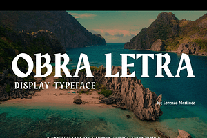 Obra Letra- Vintage Typeface, a Serif Font by Lurinzu Studios