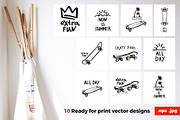 Skateboard Park Sticker & Patterns, a Sport Illustration by Sopelkin (Thumbnail 4 of 9)