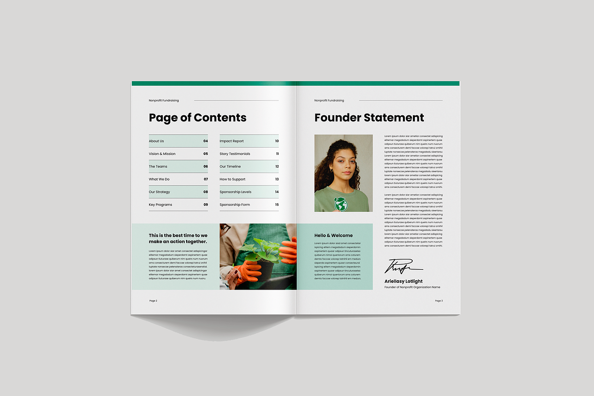 Nonprofit Fundraising Brochure, a Brochure Template by Leaflove (Photo 2 of 10)