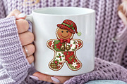 Christmas Patchwork Gingerbread Man, an Illustration by Dream Creation (Thumbnail 4 of 5)