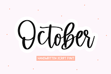 October | Handwritten Script Font