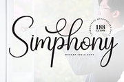 Simphony | Script Font, a Handwritten Font by Scratchones (Thumbnail 1 of 9)