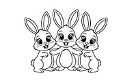 Cheerful Rabbit Line Art Drawing, a Graphic by Annudesign (Thumbnail 9 of 9)