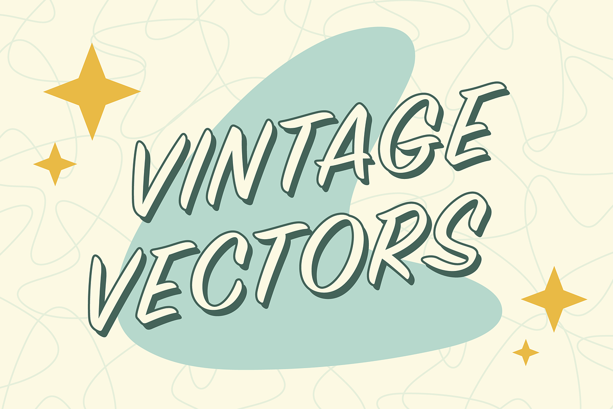 Retro & Rockabilly Vintage Vector, a Background Graphic by Catty Studio (Photo 1 of 8)