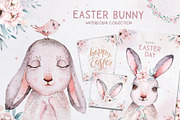 Easter bunny watercor collection, an Animal Illustration by Peace ART (Thumbnail 1 of 13)