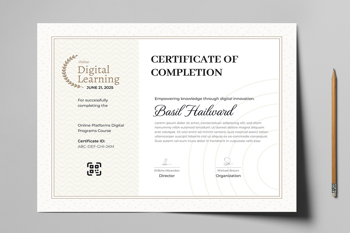 Online Platforms for Certificate, a Stationery Template by MightyDesign (Photo 1 of 6)