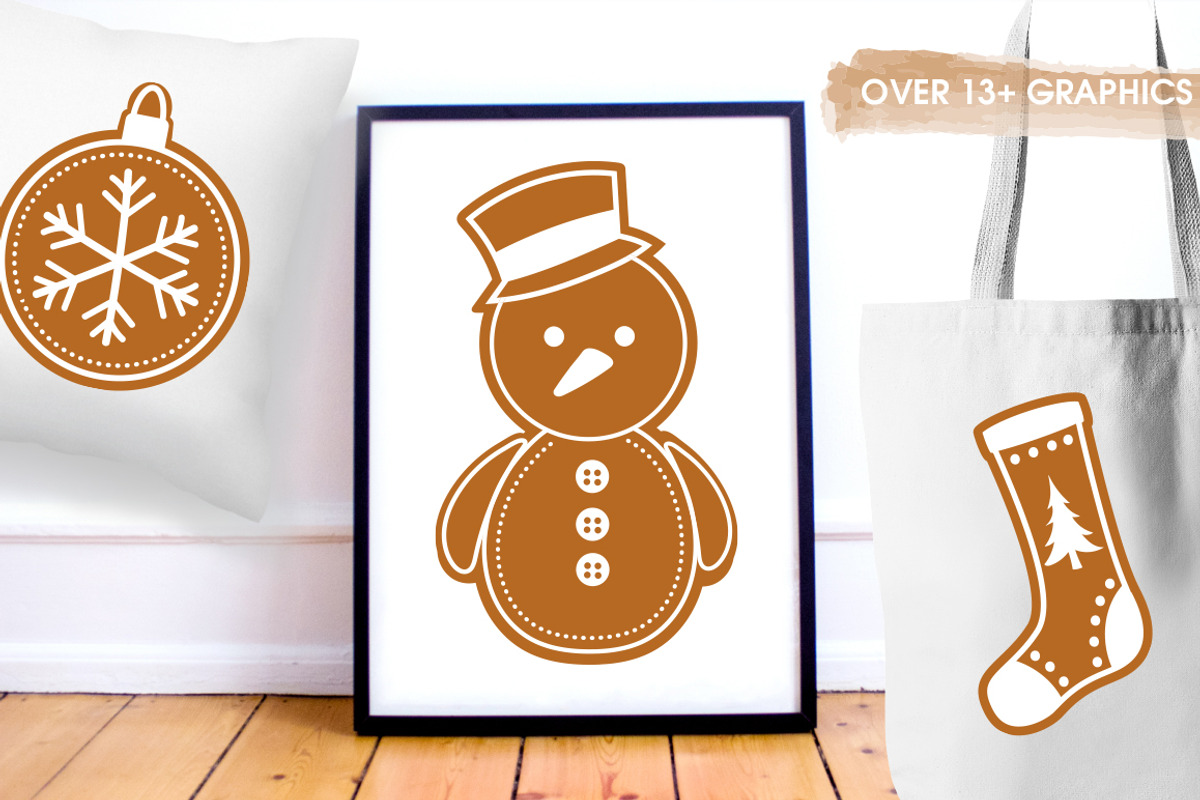 Gingerbread Cookies, an Illustration by PrettyBundles (Photo 5 of 5)