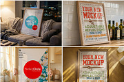 62 Poster Frame Mockup Bundle, a Mockup by DesignRocket (Thumbnail 9 of 14)