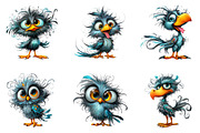Crazy Bird Clipart, a Seasonal Illustration by CreationArt (Thumbnail 5 of 6)