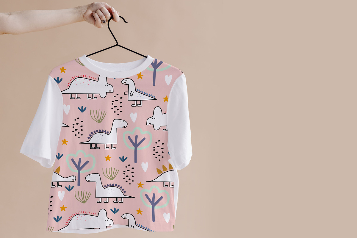 Baby Dinosaur Seamless Pattern, a Pattern Graphic by Digital Studio (Photo 6 of 7)