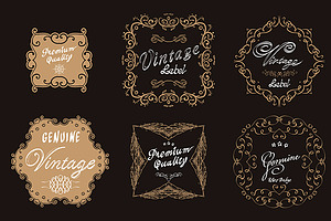 12 Awesome HandDrawn Retro Badges V2