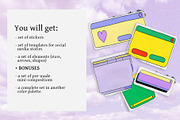 OLD WEB - social media templates, an Illustration by okchizh (Thumbnail 3 of 10)
