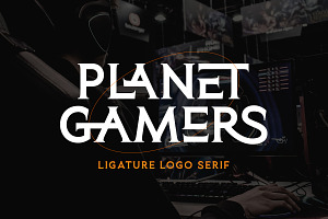 Planet Gamers - Ligature Logo Serif