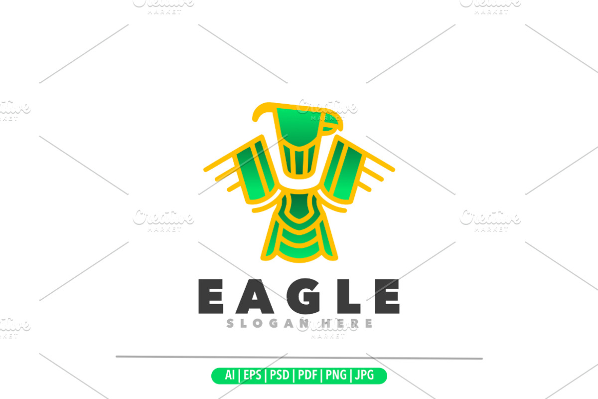 Eagle luxury outline gradient logo, a Branding & Logo Template by Bayuktx
