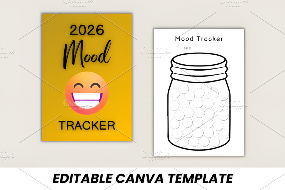 2026 Mood Tracker Canva Template, a Marketing Template by Ink Gallery (Photo 6 of 10)